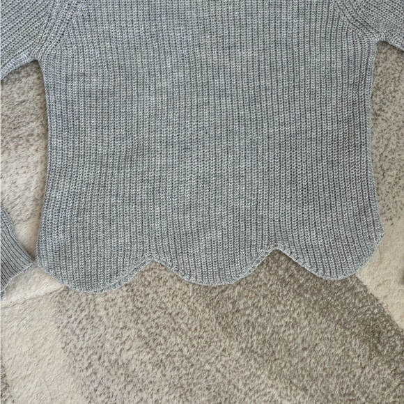 DYNAMITE | Scalloped Knit Sweater - Picture 4 of 5